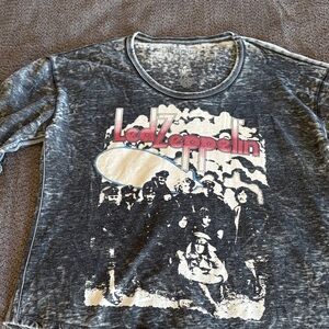 Led Zeppelin Black/Gray Graphic Long Sleeve Sweatshirt